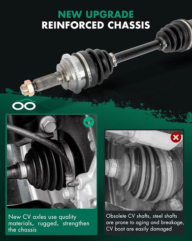 SCITOO CV Axle Shaft Assembly Front Left Right for Ford Fusion 2.5L,for Mercury Milan 2.5L 2010-2012 66-2272 60-2251 2PCS in Saudi Arabia