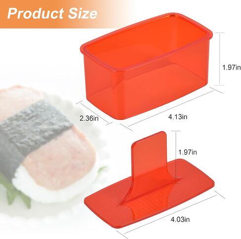 2PCS Clear Musubi Mold Kit,Musubi Maker Press,Musubi press mold,Non-stick Onigiri mold,BPA-Free sushi mold,Make Hawaiian Musubi at Home or Hawaii Restaurants in Saudi Arabia