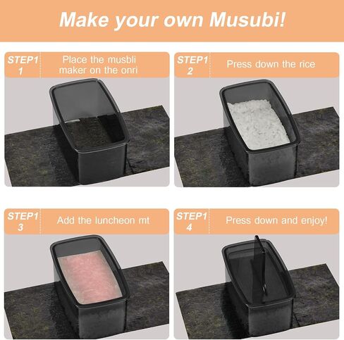 2PCS Clear Musubi Mold Kit,Musubi Maker Press,Musubi press mold,Non-stick Onigiri mold,BPA-Free sushi mold,Make Hawaiian Musubi at Home or Hawaii Restaurants in Saudi Arabia