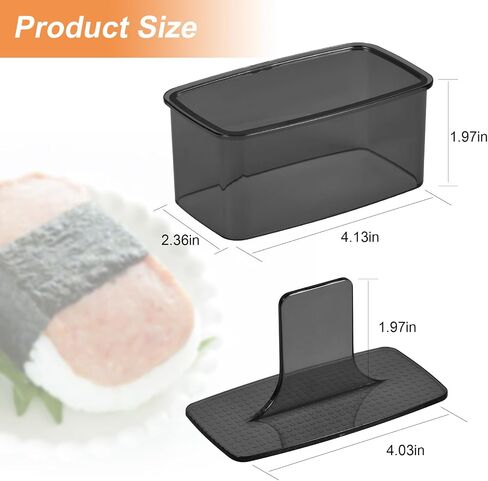 2PCS Clear Musubi Mold Kit,Musubi Maker Press,Musubi press mold,Non-stick Onigiri mold,BPA-Free sushi mold,Make Hawaiian Musubi at Home or Hawaii Restaurants in Saudi Arabia