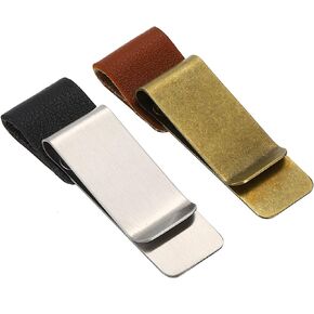 PATIKIL Pen Loop for Notebook, 2 Pack Leather Traveler Journal Notebook Pencil Holder Carved Sleeve Bookmark with Stainless Steel Clip, Black Brown