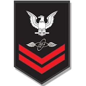 US Navy Rank Aviation Electronics Technician Second Class Sticker (Naval SSI Vinyl Decal (3 x 4 inch) USN Licensed