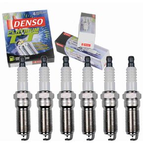 6 pc DENSO Platinum TT Spark Plugs compatible with Cadillac STS 3.6L V6 2006-2009