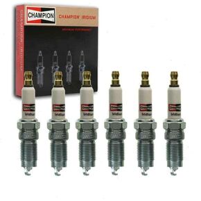 6 pc Champion Iridium Spark Plugs compatible with Ford Mustang 4.0L V6 2005-2010