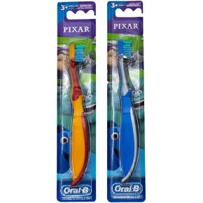 Oral-B Kids Pixar Toothbrush, Children 3+, Extra Soft (Characters Vary) - Pack of 2