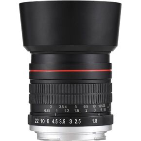 Andoer 85mm F1.8 Large Aperture Medium Telephoto Full Frame Portrait Camera Lens Manual Focus EF Mount Replacement for Canon EOS Rebel T8i T7i T6 T3i T2i 4000D 2000D 1300D 850D 800D 600D 550D 90D 80D