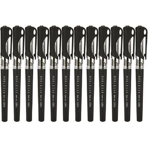 MyLifeUNIT Black Ink Gel Pens, 1.0 mm Bold Point Pens, 12 Pack