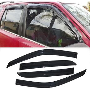 Side Window Wind Deflector,4pcs Out-Channel Tape-On Nice Shade Rain Guards Set,Window Visors fit for 1997-2001 Honda CR-V 94113