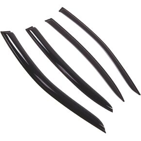Tuningpros Window Visor Compatible with 2005-2008 Jaguar Jaguar S-Type, DGWV2-699-2 Outside Mount Deflector Rain Guard Dark Smoke, 4 Pcs Set