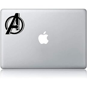 ملصق من الفينيل عليه شعار Avengers لـ MacBook Apple MacbookLaptop (أسود) in Kuwait