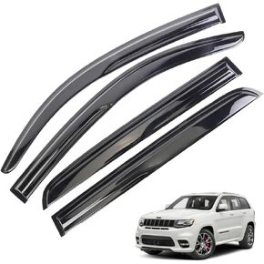 واقيات النوافذ منحرف واقي المطر مناسب لسيارة جيب شيروكي جميع الموديلات 2014 15 16 17 18 19 20 21 22 2023 الملحقات 4 قطع - واقيات نافذة شيروكي الواقية من الشمس لتهوية المطر in Kuwait