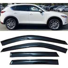 Smoke Side Car Window Visors Window Deflectors for 2017-2023 Mazda CX-5, CX5 Window Sun Rain Wind Vent Guards Shade 4PC-Set