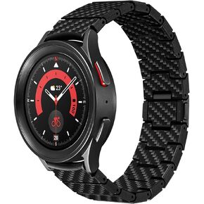 pitaka Watch Band for Galaxy Watch 6, Galaxy Watch 5 Band, 47mm/45mm/44mm/43mm/40mm & Galaxy Watch 4 Band, 46mm/42mm, Men's Carbon Fiber 22mm Galaxy Watch Band