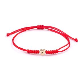Initial Bracelets for Women Men Initial A-Z Heart Letter Charm Bracelets Handmade Adjustable Rope Bracelets for Teen Girls Boy Mom Birthday Gifts (black, A)