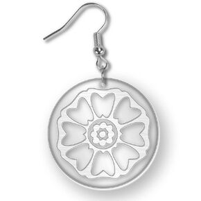 White Lotus Symbol Hypoallergenic Earrings
