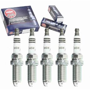 5 pc NGK Iridium IX Spark Plugs compatible with Volvo S60 2.4L 2.5L L5 2004-2012