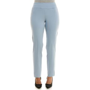 Zac & Rachel Women's Millennium Fabric Pull-On Slim Leg Pant, Chambray, 6P