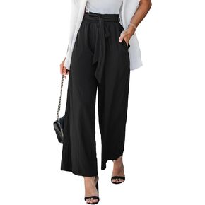 CUPSHE Women Pants Belted Straight Leg Pants Wide Leg Pant Casual Dressy