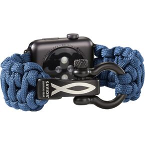 Savior Survival Gear Apple Watch Band 42mm Replacement made of 550 Paracord with Stainless Steel Adjustable Shackle