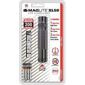 مصباح يدوي Maglite XL50 LED ثلاثي الخلايا AAA، أسود in Saudi Arabia