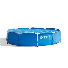 INTEX 28201EH Metal Frame Above Ground Swimming Pool Set: 10ft x 30in – Includes 330 GPH Cartridge Filter Pump – Puncture-Resistant Material – Rust Resistant – 1185 Gallon Capacity