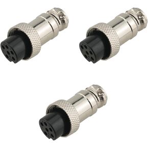 3PCS GX16 6 PIN CB Microphone Plug