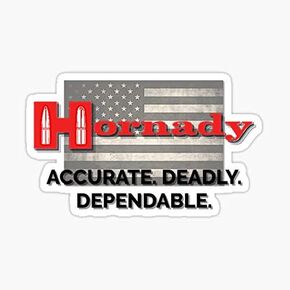 Hornady Ammunition American Flag Graphic Design Sticker - Sticker Graphic - Auto, Wall, Laptop, Cell, Truck Sticker for Windows, Cars, Trucks