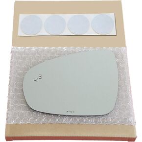 Mirror Glass Replacement + Adhesive Pads for 13-18 Lexus ES350, 13-20 GS350, 14-20 IS350, 16-19 RC300 Driver Side - Blind Spot Icon (2013 2014 2015 2016 2017 2018 2019 2020 13 14 15 16 17 18 19 20)