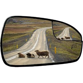 Power Heated Mirror Glass Fits for Ford Fusion 2013-2020 DS7Z17K707A Right Passenger Side Blind Spot Mirror