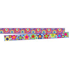 Barker Creek Double-Sided Border 3-Pack, Retro, Decorate Galore with 105' of Border, Coordinating Designs Printed On Both Sides for Twice The Value, 3" x 105' (3663)