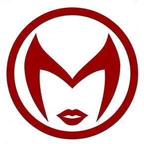 MARVEY COMICS SCARLET WITCH LOGO VINYL STICKERS SYMBOL 5.5" DECORATIVE DIE CUT DECAL FOR CARS TABLETS LAPTOPS SKATEBOARD - DARK RED