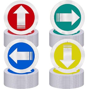 Trail Markers Reflective Trail Marker Pack Bright Trail Marking Reflectors for Hunting Hiking Driveway Camping Walking Backpacking Outdoors, Blue Green Red and Yellow