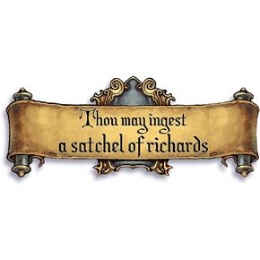 Thou May Ingest A Satchel of Richards Sticker Decal Notebook Car Laptop 5.5"x2" (Color)