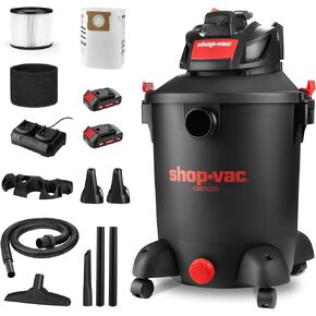 Shop-Vac 10 Gallon Wet Dry Vacuum Cleaner, 8.0 Peak Kpa Shop Vacuum with Blower Function, Cordless Vacuum Cleaner for Pet Hair, Jobsite, Garage, Home & Workshop
