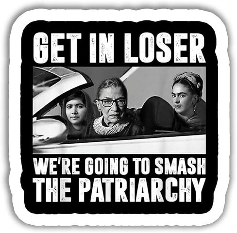 3 قطع - نحن ذاهبون لتحطيم البطريركية ثلاث ملصقات للنساء - هدايا روث بادر جينسبيرغ لتزيين الكمبيوتر اللوحي والكمبيوتر المحمول ونافذة السيارة وزجاجة المياه مقاس 3x4 بوصة in Kuwait