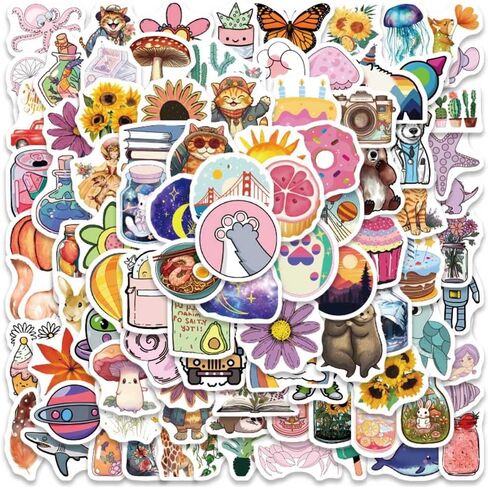 400 ملصق كارتون أنمي حزمة مختلطة، ملصقات Kawaii لطيفة وملصقات جمالية لزجاجة مياه للكمبيوتر المحمول، ملصقات للهاتف المحمول على شكل لوح التزلج، ملصقات فينيل مقاومة للماء للأطفال والبنات والمراهقين، in Kuwait