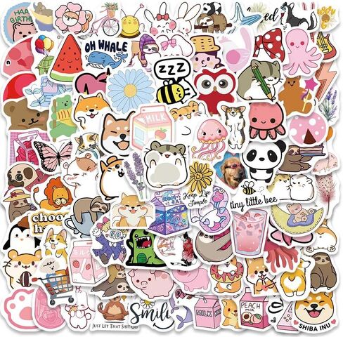 400 ملصق كارتون أنمي حزمة مختلطة، ملصقات Kawaii لطيفة وملصقات جمالية لزجاجة مياه للكمبيوتر المحمول، ملصقات للهاتف المحمول على شكل لوح التزلج، ملصقات فينيل مقاومة للماء للأطفال والبنات والمراهقين، in Kuwait