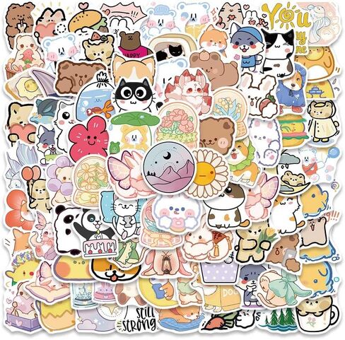400 ملصق كارتون أنمي حزمة مختلطة، ملصقات Kawaii لطيفة وملصقات جمالية لزجاجة مياه للكمبيوتر المحمول، ملصقات للهاتف المحمول على شكل لوح التزلج، ملصقات فينيل مقاومة للماء للأطفال والبنات والمراهقين، in Kuwait