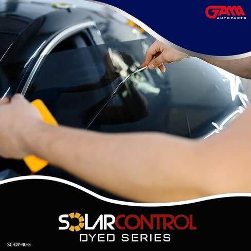 فيلم تظليل نافذة SOLARCONTROL مقاس 91.44 سم × 100 قدم، بكرة ظل مصبوغة تناسب الخصوصية العالمية بنسبة 100%، مقاومة لأشعة الشمس فوق البنفسجية ومقاومة للخدش (5% ظل داكن) in Kuwait
