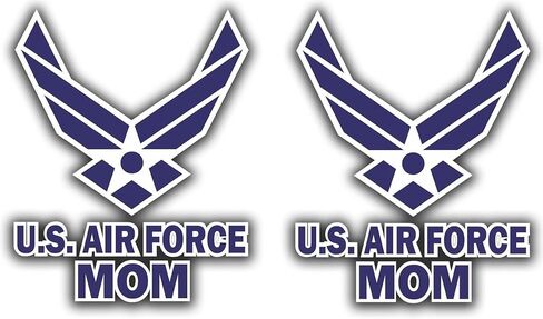 مجموعة os 2 ملصق لسلاح الجو الأمريكي USAF MOM ملصق عسكري للجيش لسيارة شاحنة نافذة الكمبيوتر المحمول الوفير علم الولايات المتحدة 4.0 × 5.0 بوصة in Kuwait