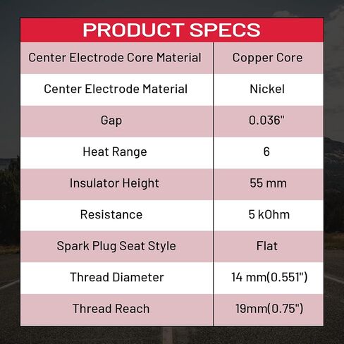 MAYASAF Standard Spark Plugs 7131 قابس إشعال بديل للسيارات لهوندا 1973-1979 سيفيك، لنيسان لتويوتا نوع المقعد المسطح، قطر الخيط 14 مم (0.551 بوصة)/الوصول إلى 19 مم (0.75 بوصة) حزمة من 8 in Saudi Arabia