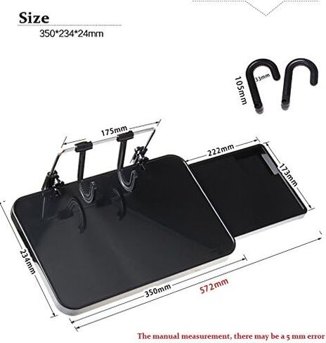 مقعد سيارة متعدد الوظائف محمول قابل للطي لمقعد السيارة الخلفي للكمبيوتر الشخصي، صينية تثبيت باللون الأسود، طاولة كمبيوتر محمول، طاولة مكتب، طاولة سيارة، طعام، مشروب، مكتب، حامل أكواب in Kuwait