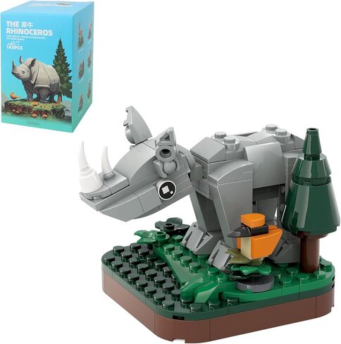 مجموعة مكعبات بناء الحيوانات الصغيرة، لعبة مكعبات بناء مجموعة تحت عنوان الحيوانات البرية، ديكورات منزلية لطيفة (السلسلة الرابعة) (السنجاب) in Kuwait