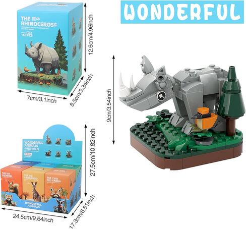 مجموعة مكعبات بناء الحيوانات الصغيرة، لعبة مكعبات بناء مجموعة تحت عنوان الحيوانات البرية، ديكورات منزلية لطيفة (السلسلة الرابعة) (السنجاب) in Kuwait