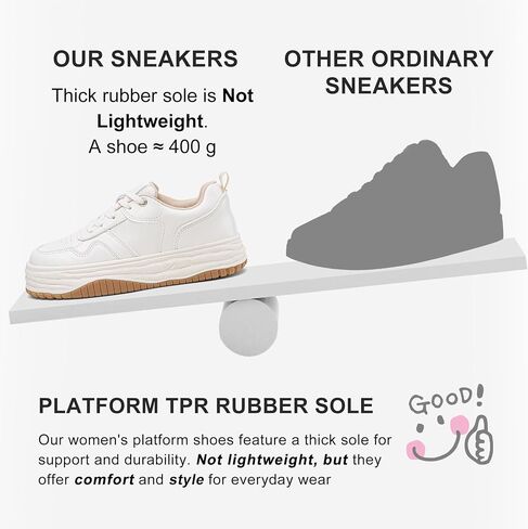 Vepose 8060 Women's Fashion Platform Sneakers，Wide Toe Design Leather Casual Tennis Lace-up Shoes in Saudi Arabia