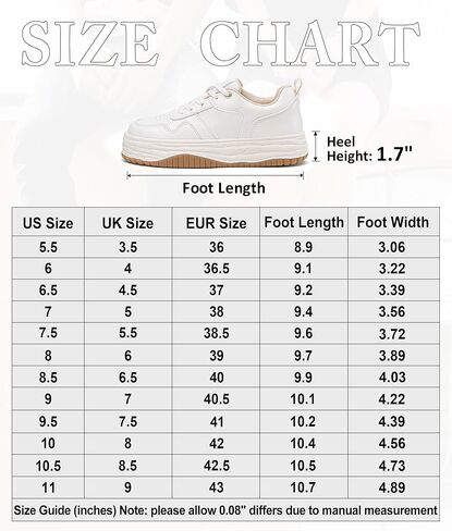 Vepose 8060 Women's Fashion Platform Sneakers，Wide Toe Design Leather Casual Tennis Lace-up Shoes in Saudi Arabia