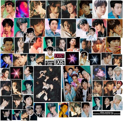ملصق exo، حزمة ملصقات exo، 100 قطعة من ملصقات exo، حزمة ملصقات exo Exist، ملصقات كارتونية لأجهزة الكمبيوتر المحمول، ملصق nct، دفتر Kpop in Saudi Arabia