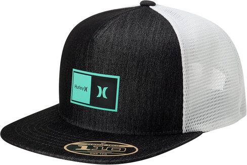 Hurley Men's Caps - Flat Brim Mesh Panel Baseball Cap Trucker Hat - Snap Back Hats for Men in Saudi Arabia