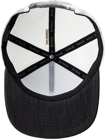 Hurley Men's Caps - Flat Brim Mesh Panel Baseball Cap Trucker Hat - Snap Back Hats for Men in Saudi Arabia