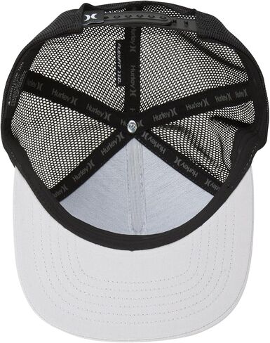 Hurley Men's Caps - Flat Brim Mesh Panel Baseball Cap Trucker Hat - Snap Back Hats for Men in Saudi Arabia